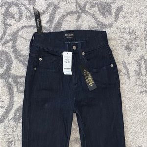 bebe high waist dark denim skinny jeans
